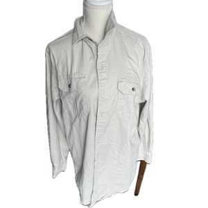 Wrangler button down shirt off white color